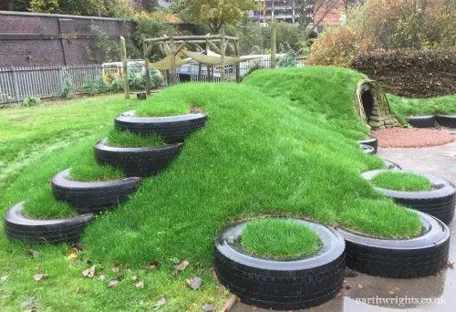 garden tire mound
